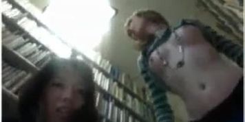 2 Cam Girls Get Naked In Public Library 5