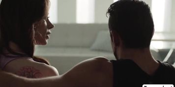 Slutty trans woman let the friend of her boyfriend bareback her ass (Casey Kisses)
