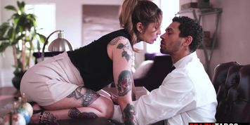 Naughty tattooed MILF fucks a doctor after she swallowed his hard dick (Vanessa Vega)