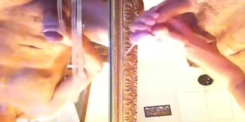 Massive Cumshot on Mirror