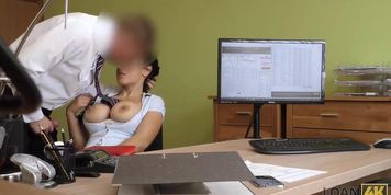 LOAN4K. Alex gives the loan officer her juicy pussy for a rough penetration