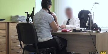 LOAN4K. Alex Black gives loan agent her juicy pussy for rough penetration