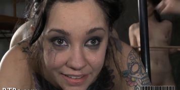 Intense caning for worthless babe - video 6