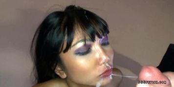 Kim xxx swallows black dick and gets bukkake (Kim Triple X)