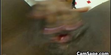 Oozing Ebony Pussy Close Up