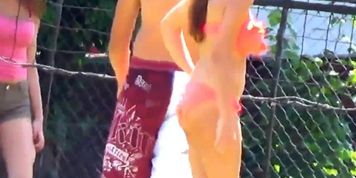 Candid - Bikini Babes Playing Volleyball