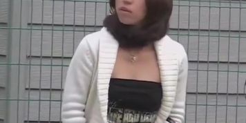Dear beautiful chick gets her tits stimulated by some sharking fellow