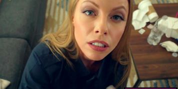 My Step Mom Is A Cop And Handcuffed Me To Look At My Cock