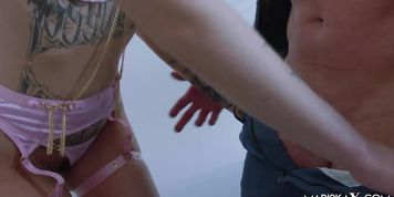 Sexy tattooed blonde ass fucked by a stiff cock (Tabitha Poison, Tony Carrera)