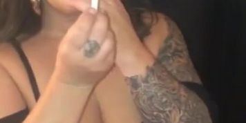 sexy milf smoking