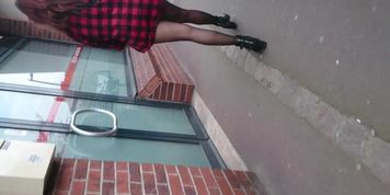 Candid sexy legs in pantyhose #2