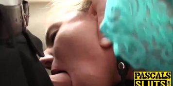 Slutty blonde wife Ivey Passion nailed rough in the kitchen