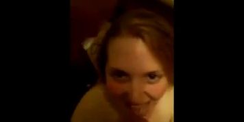 He makes her beg for the cum while the party is going on