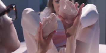 She Fucks Horny Nurse With StrapLess Dildo