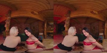 Teen Hotties Clara Mia and Nikki Hill Share You In A Threesome VR Porn (Nikki Hillton, That girl)