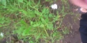 Guy finds half-naked girl in park and jerks off to her