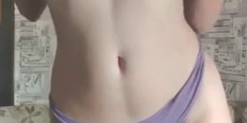 Titi drop. Showed her breasts to subscribers. Showed her Natural Huge Boobs. She played with breast.