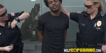 Weirdo is contrived into banging perverted milf cops up on a rooftop