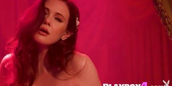 Amazing big boobs MILF Maitland Ward posing on the piano and striptease