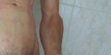 Jerking off in the shower