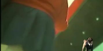 Upskirt panty shot and walking ass view
