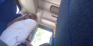 Flash 2 Amused Teens on Bus