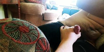 Small Pup Blows Big Pup while jerked