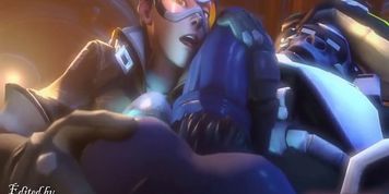 Winston fucks Tracer from Overwatch