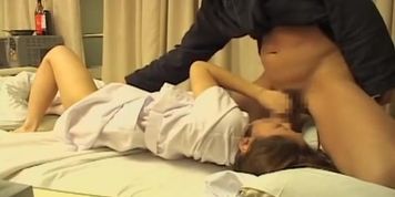 Big sticky cumshot on a big butt of Japanese naughty nurse (Too Much)