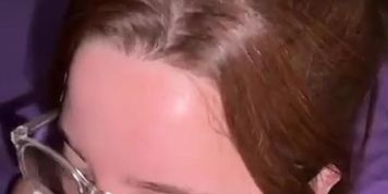 Brujita Roja Gives A Head While Wearing Glasses