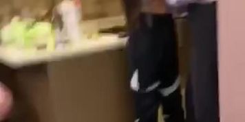 Russian girls caught kissing in kitchen at party