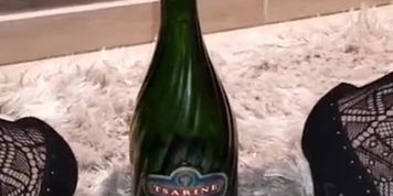 bottle of Champagne insertion