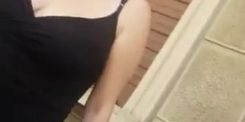 Flash piss near girl