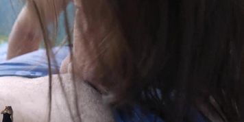 POV outdoor Nicky Mist swallow my cum (Close Up Blowjob)