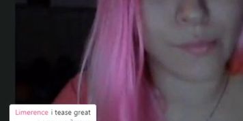 Russian girls on chatroulette shows tits and plays with pussy for me