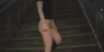 Japanese slave girl pleasuring masturbating in public