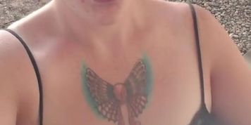 Flashing some titty after the storm (Blue Eyes)