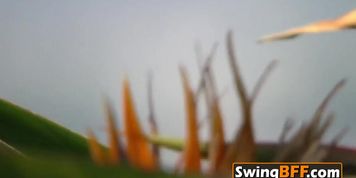 This horny swinger couple is fucking rough sex in a luxury suite