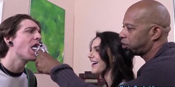 Interracial Creampie Lick
