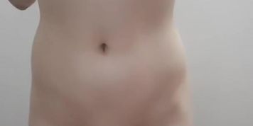 Slim waisted bitch touches her small tits and mastrubate pink pussy
