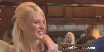 Blonde swinger lady knows how to give and receive pleasure