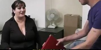 Busty plumper caught cheating riding his cock