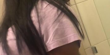 Perfect Light Skin Ebony Loves to Suck On Her Dildo