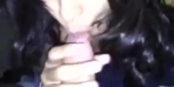Latina wife sucks white cock