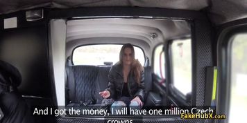 Czech babe fucks wild in taxi