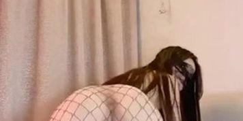Sexy Chinese Girl In Full Body Fishnet