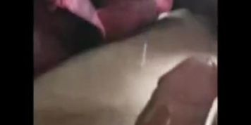 Cum floods out from step mom mouth sucking step son 12 inch of cock in the car 