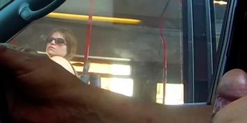 Flash Cock To Bus Girl