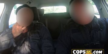 A slutty European teen is arrested and then fucked by a horny and pervert officer