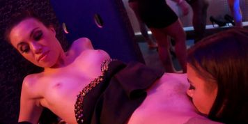 DRUNKSEXORGY - Lesbian pornstars fuck in a club